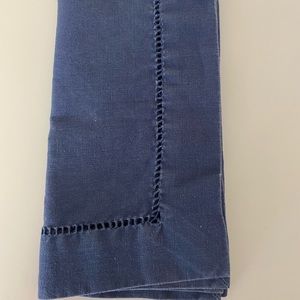 Blue chambray dinner napkins